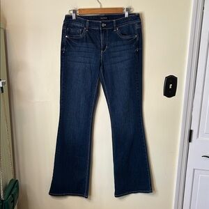 White House Black Market Blanc Flare Leg Jeans Size 10